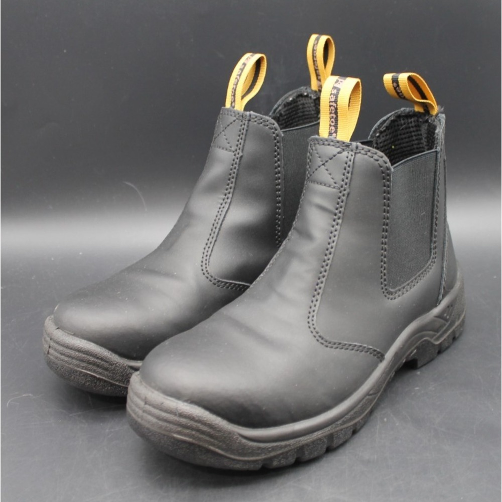 Safetoe M-8025 Safety Toe Chelsea Work Boots Black ASTM F2413-18 Mens US 6 EU 39